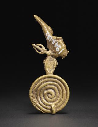Ashanti weight in the form of a bird and snake