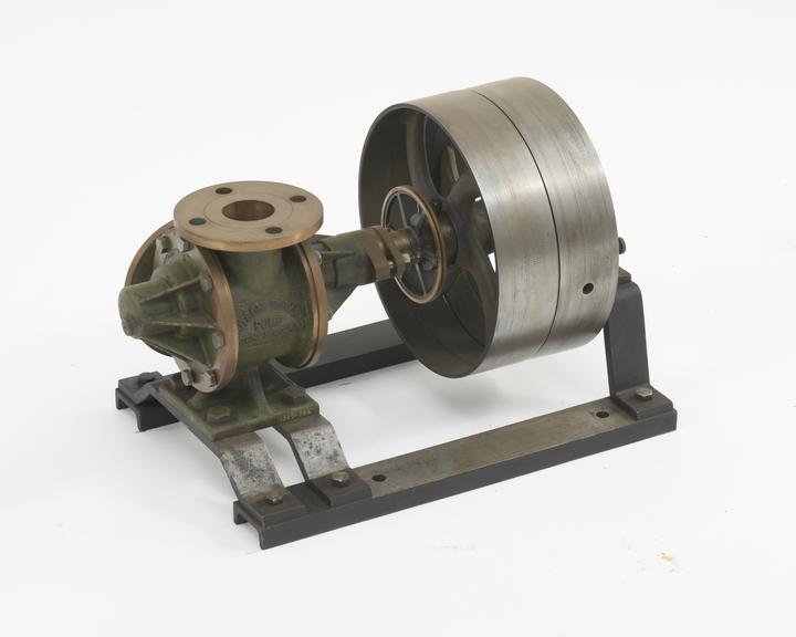 2" gunmetal Kitson rotary pump on base with 2 pulleys