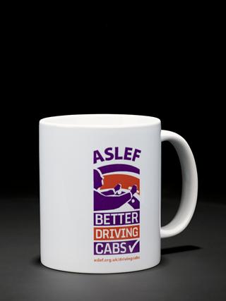 Associated Society of Locomotive Engineers and Firemen (ASLEF) Mug with the slogan ASLEF "Better Driving Cabs"