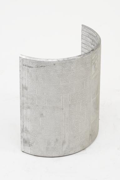 Curved Stereotype Plate for printing The Times newspaper, 1978