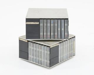 Two Rank Xerox carousel tape cassette holders