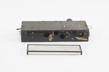 Infrared spectrophotometer component with attached cables and wires