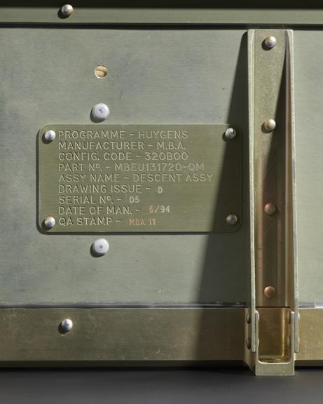 Huygens Descent Control Sub-System (DCSS) parachute mechanism from Cassini-Huygens mission to Saturn and Titan