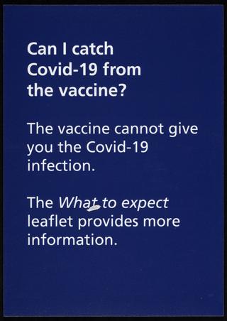 COVID-19 vaccination foam sign