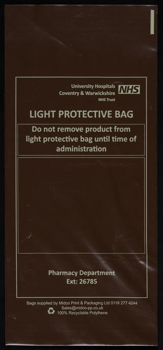 Light protective bag