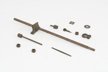 Steel shaft 56" long with metal components