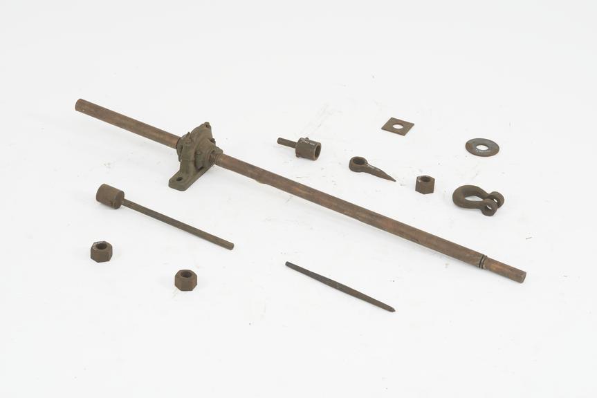 Steel shaft 56" long with metal components