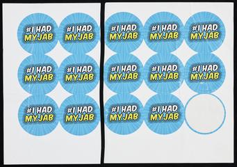 '#I had my jab' stickers