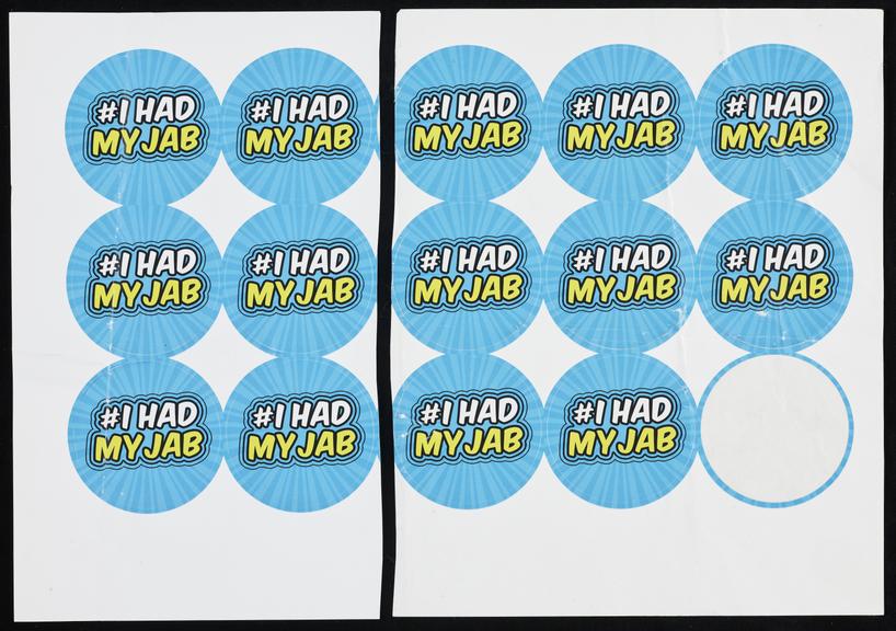 '#I had my jab' stickers