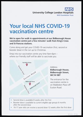 Leaflet 'Your local NHS COVID-19 vaccination centre'