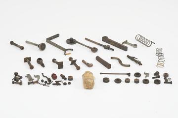 Bolts, nuts, a key and a cotter