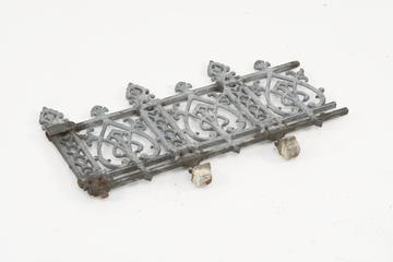 Cast iron railing with two fixing points and third broken off