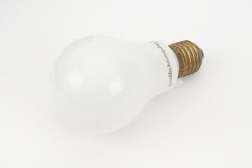Screw-in pear shaped opaque light bulb