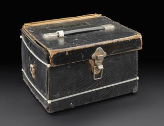Black leather tool box