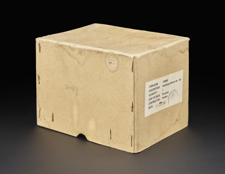 Original carton lid for Wolf Safety hand lamp