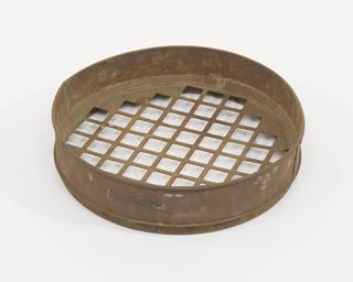 British Standard sieve to "BS 410" of tinned steel