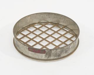 British Standard sieve to "BS 410" of tinned steel
