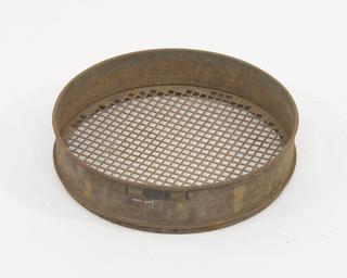 British Standard sieve to "BS 410" of tinned steel