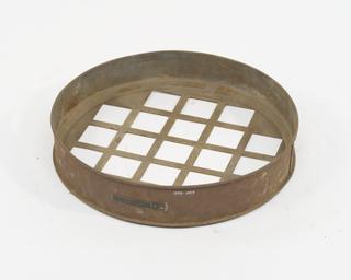 British Standard sieve to "BS 410" of tinned steel