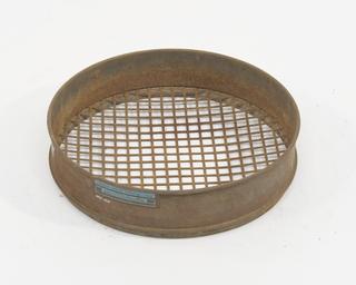 British Standard sieve to "BS 410" of tinned steel