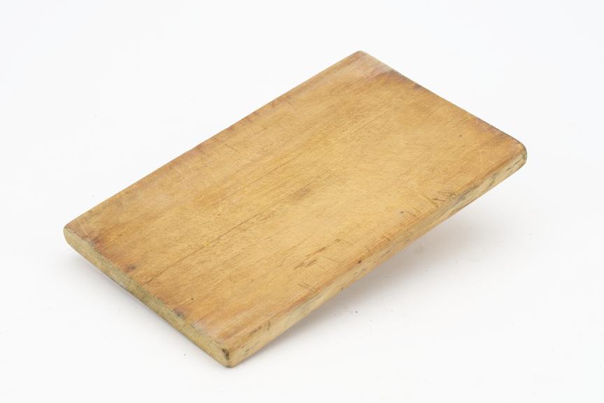 Wooden Chopping Board, worn, English, 1900-1950