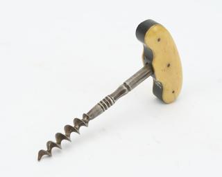 Corkscrew with Ebony and Bone Handle