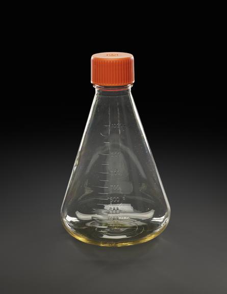 Shaker flask from University of Oxford's Clinical BioManufacturing Facility