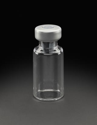 Glass vials from University of Oxford's Clinical BioManufacturing Facility
