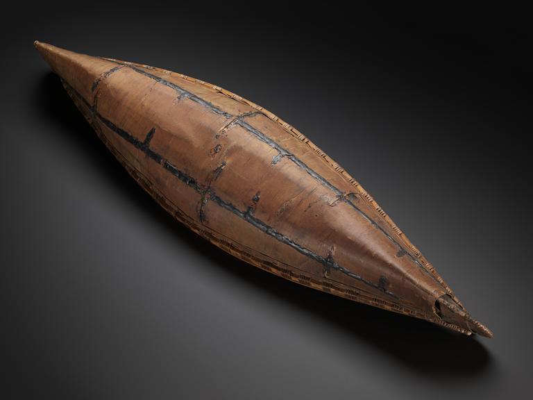 Model of a birch bark canoe from North America