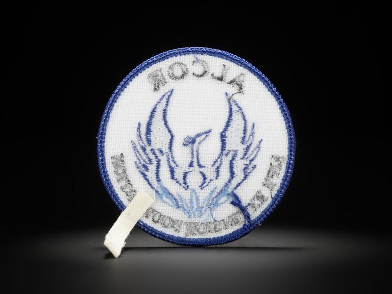 Cloth patch supplied by Alcor Life Extension Foundation