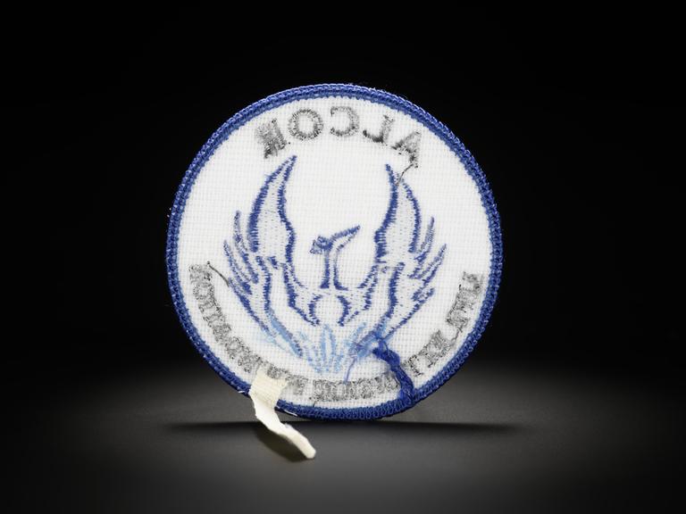 Cloth patch supplied by Alcor Life Extension Foundation