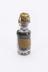 Mauveine acetate dye in microcrystalline form in a cork-stoppered glass bottle