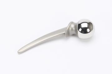 Curved standard Vitallium stem for a total hip prosthesis