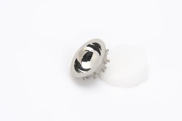 Studded cup from a Vitallium total hip prosthesis