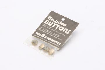 Buttons, salvaged for reuse, from Oxfam textile recycling project, 1970s, domed top