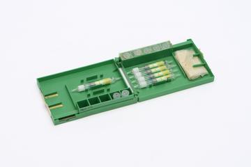 Breathalyser, comprising 5 sample tubes and plastic bag