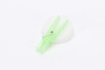 Green plastic clothes-peg