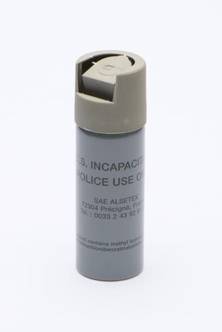 Inert cs incapacitant spray canister