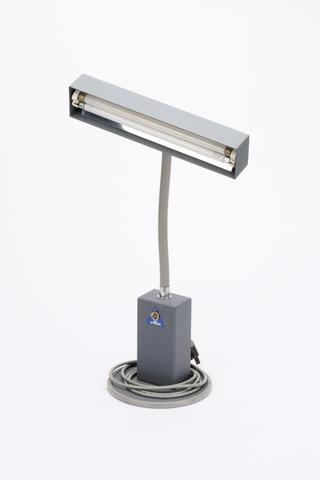 Bench-type fluorescent inspection lamp by P.W. Allen, 1957