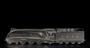 Silver and gold model of the locomotive "Mallard"