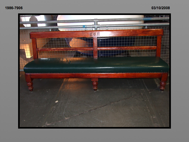 Clifton Extension Railway station bench (station bench)