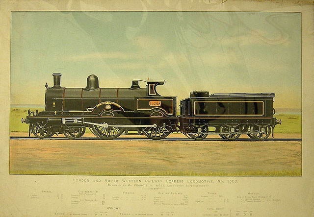 London & North Western Railway Express Locomotive No. 1502 "Black Prince"