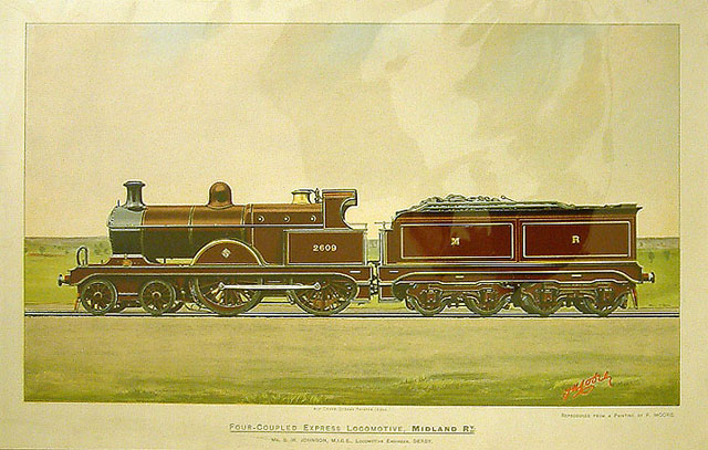 Midland Railway Four-Coupled Express Locomotive No. 2609. (print)