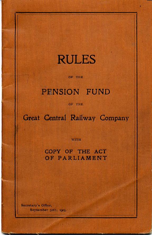 rules of the pension fund of the great central ralway company