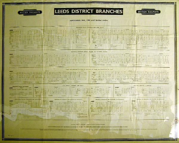 Timetable for leeds district branches (timetable)