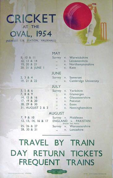 Cricket at The Oval 1954