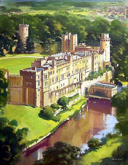 original artwork for Warwick Castle poster (painting; poster artwork)