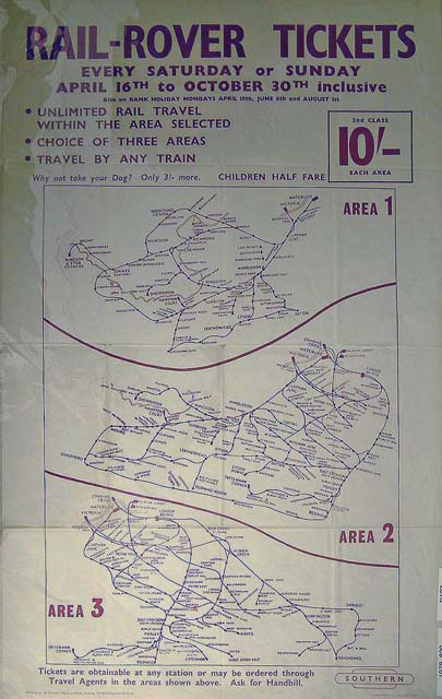 Rail Rover Maps Rail Rover tickets | Science Museum Group Collection