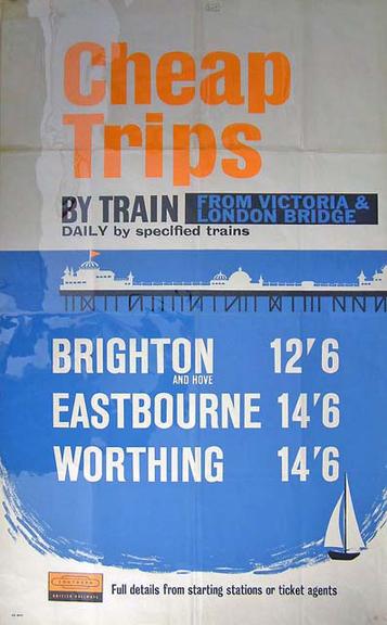 Cheap trips by train (poster)