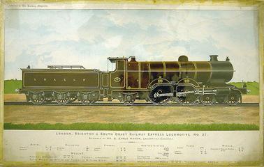 London, Brighton and South Coast Railway Express Locomotive No 37.